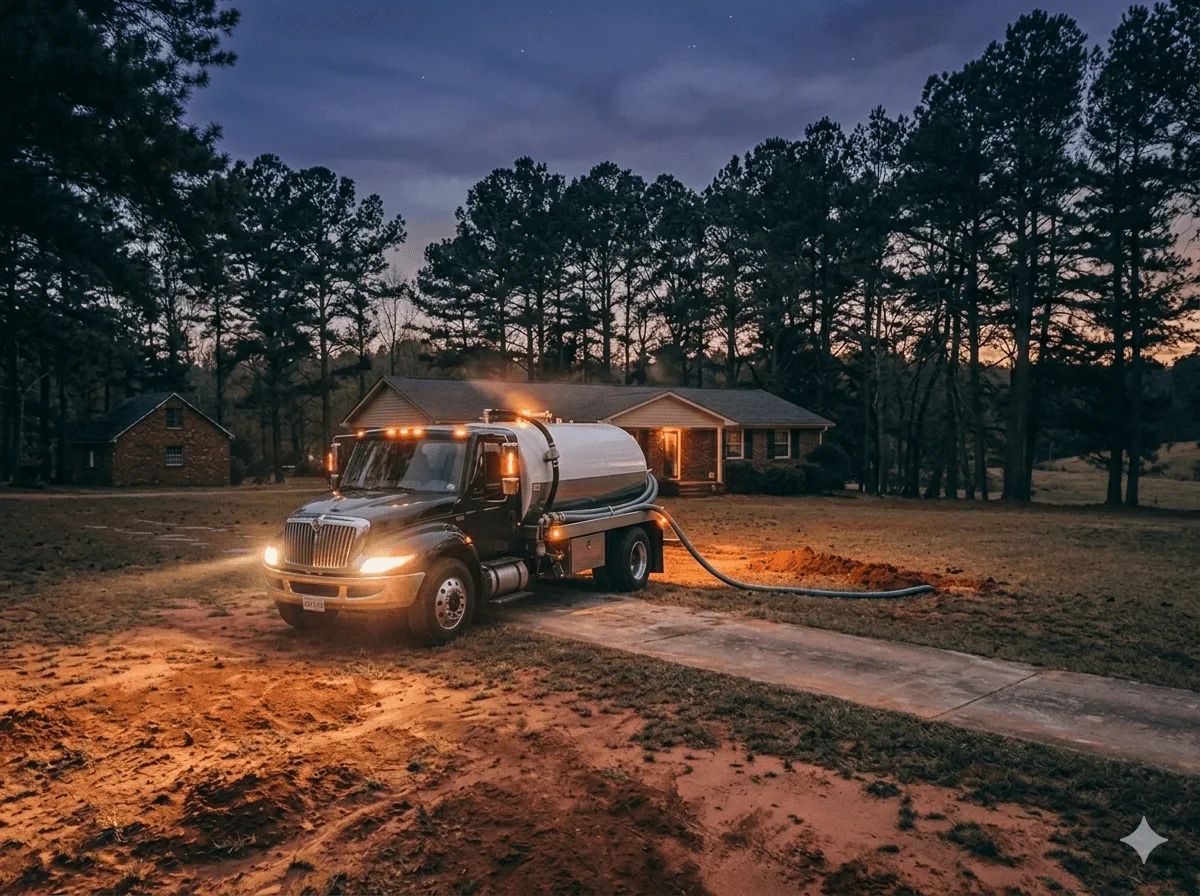 Emergency septic service response